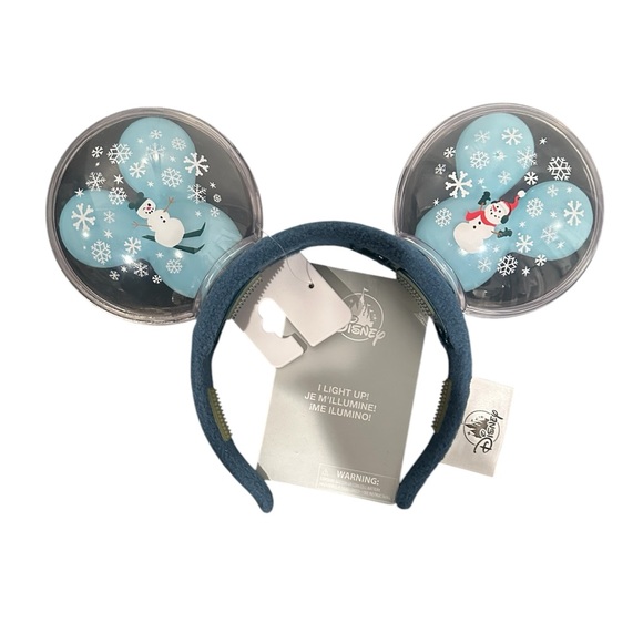 Authentic NWT Disney Parks Minnie Ears-Light Up Snowman Balloons - Picture 1 of 1